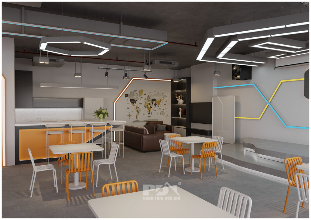 Khu vực relax thiết kế mở – hỗ trợ phục hồi năng lượng sau những giờ tập trung cao độ.