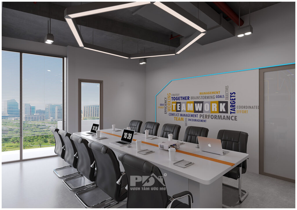 Phòng họp lớn dành cho 10–15 người – tối ưu hiệu suất họp đội nhóm.