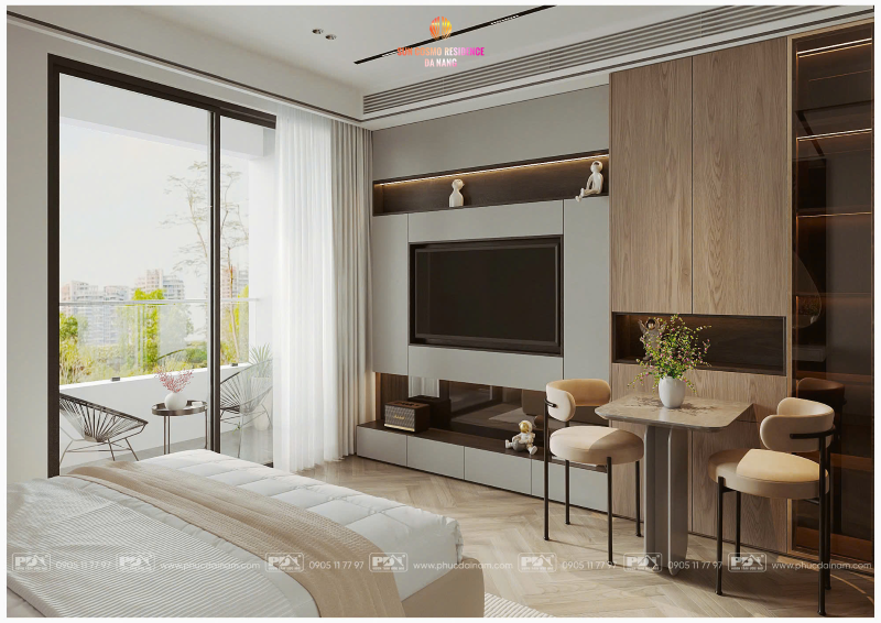 Dựa vào mẫu thiết kế nội thất căn hộ Studio Sun Cosmo Đà Nẵng, quý khách hàng có thể yêu cầu Phúc Đại Nam điều chỉnh để đáp ứng mong muốn của mình