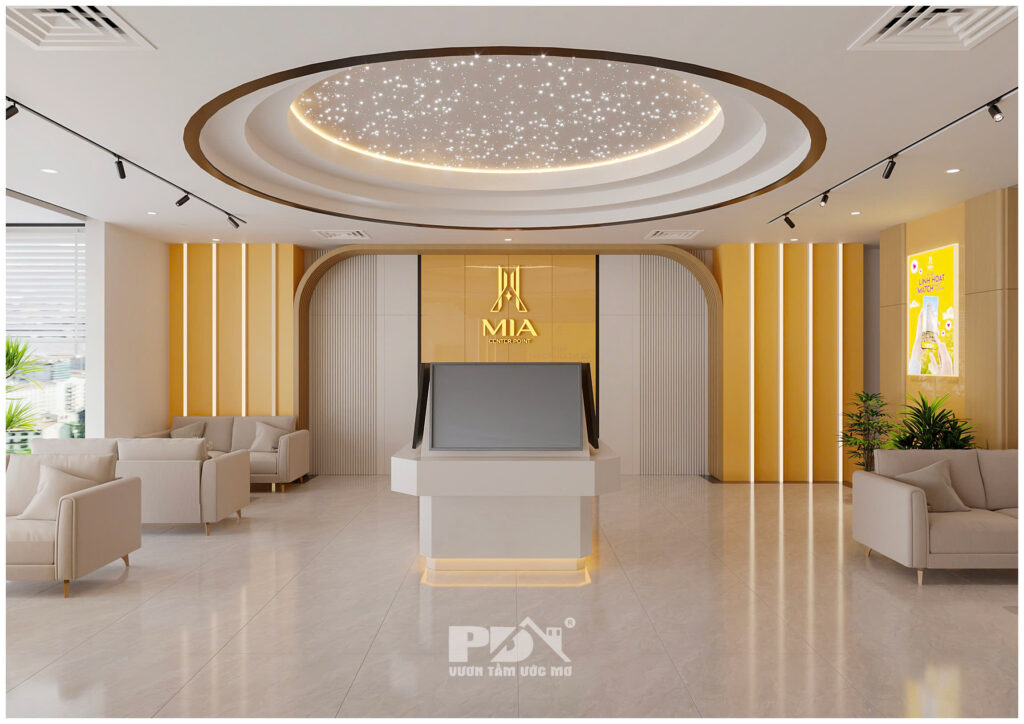 Không gian showroom bất động sản thiết kế chuyên biệt.