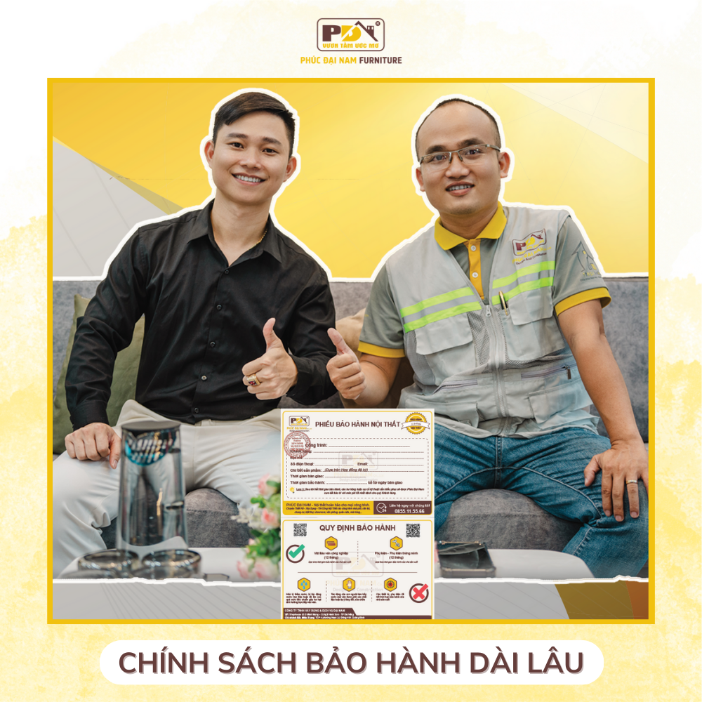 Chính sách bảo hành nội thất đem đến sự an tâm cho khách hàng