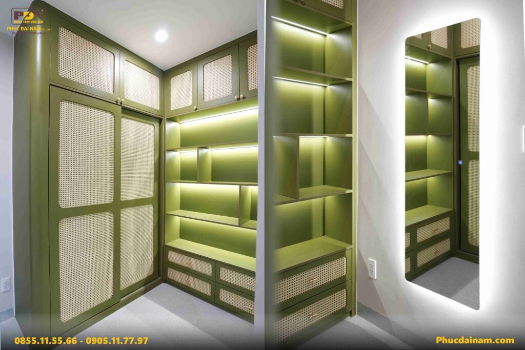 Khu vực tủ quần áo trong căn hộ