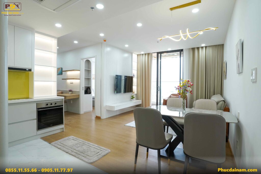 Hình ảnh tổng thể nội thất căn hộ cao cấp Sun Cosmo Đà Nẵng