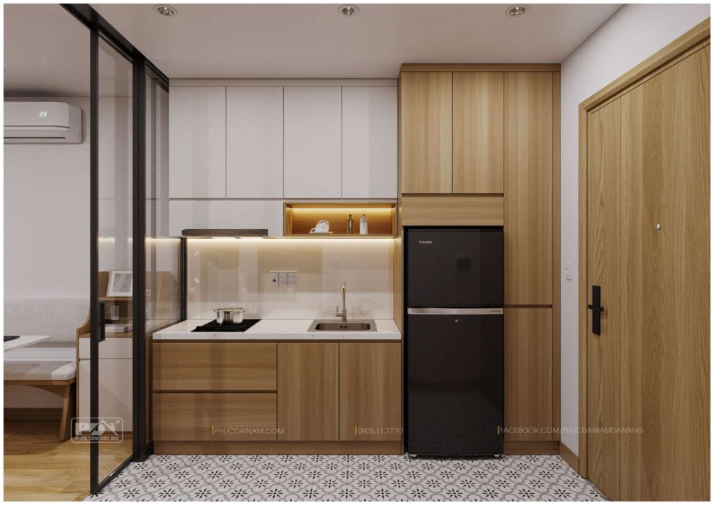 Nội thất tối giản nhằm hạn chế những chi tiết rườm rà để giữ cho căn hộ luôn gọn gàng