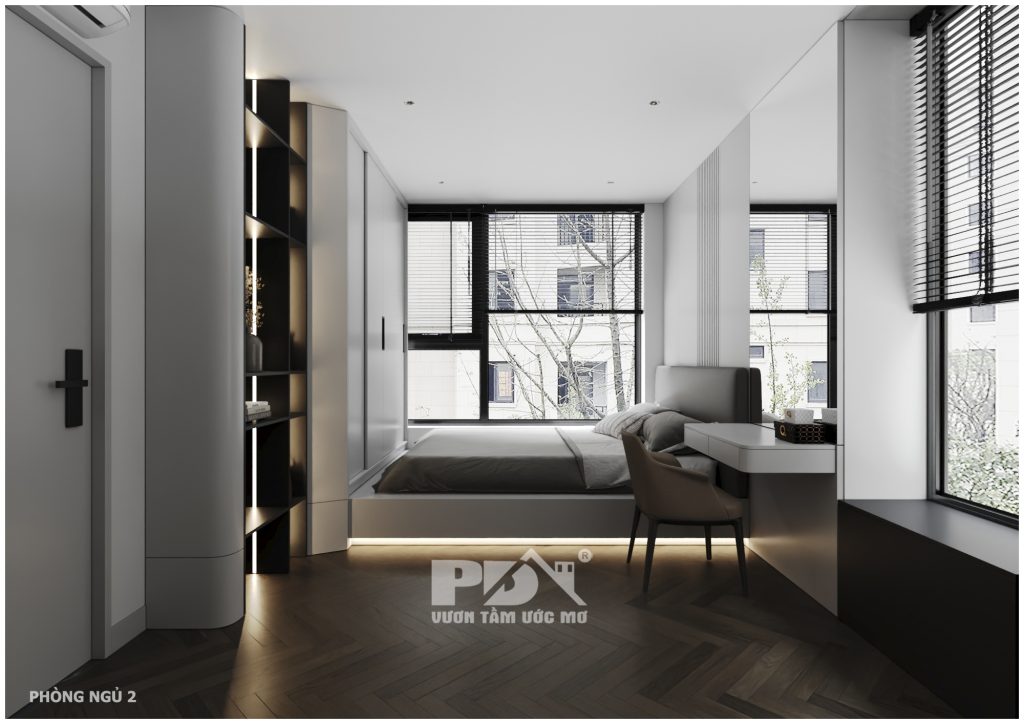 Mẫu thiết kế phòng ngủ 2 dành cho căn hộ