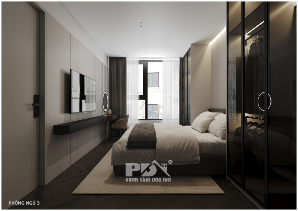 Thiết kế nội thất căn hộ Sun Ponte - phòng ngủ 3