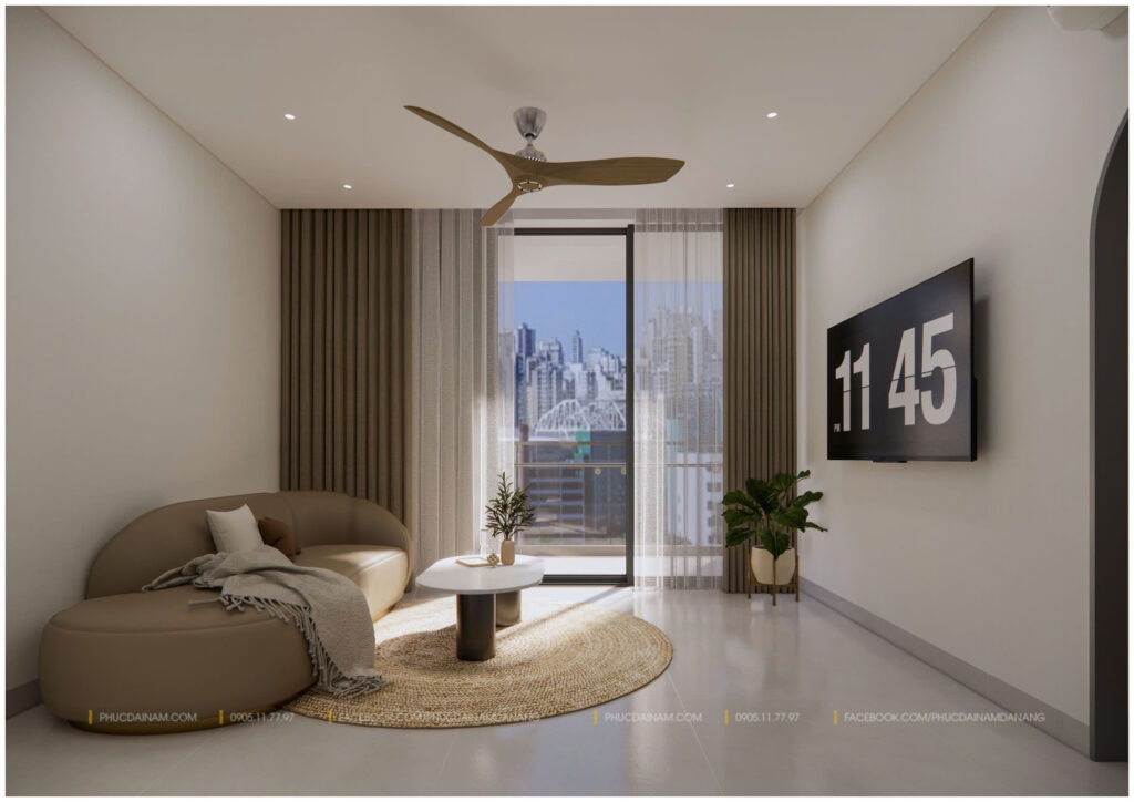 Cửa sổ lớn được tận dụng hiệu quả để lấy ánh sáng và đem đến cảm giác thư giãn khi ngắm nhìn