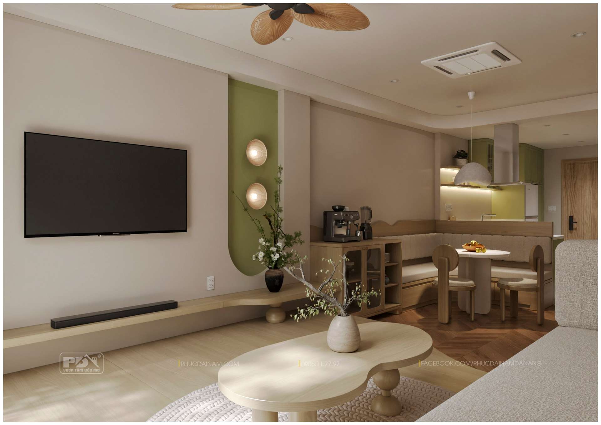 MẪU THIẾT KẾ CĂN HỘ VỚI GAM MÀU PASTEL NHẸ NHÀNG TẠI SUN SYMPHONY